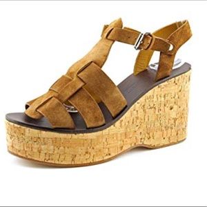 Ralph Lauren Collection suede wedge sandal